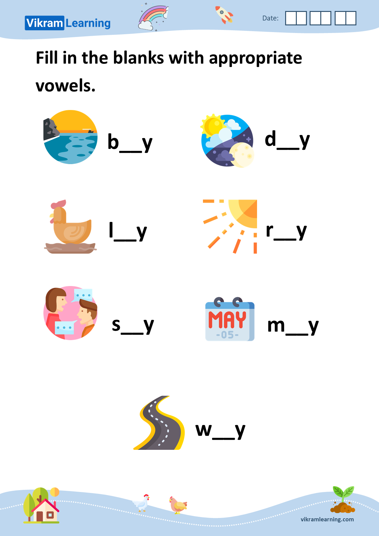 Download phonics short and long vowel sounds worksheets