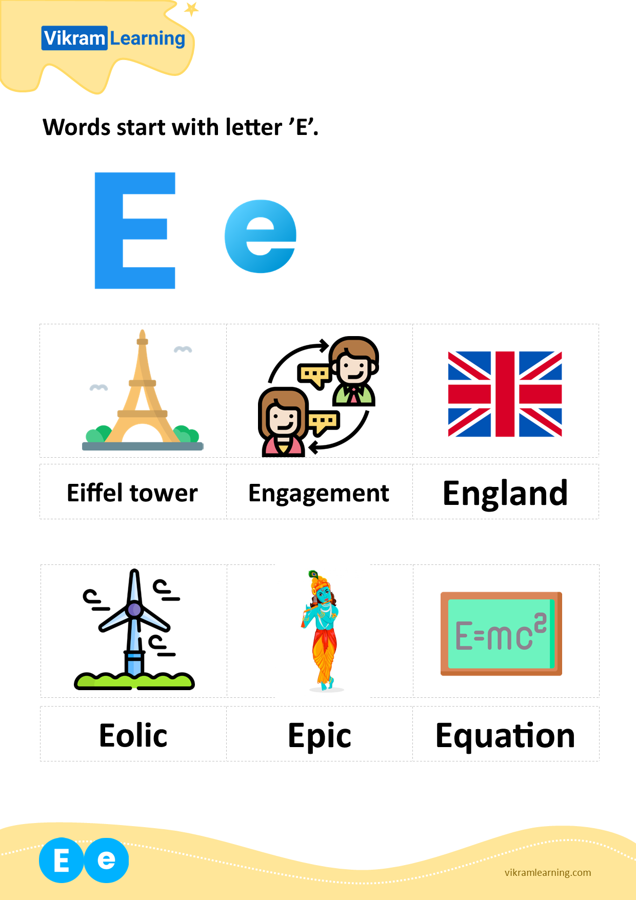 Download E Letter Words Worksheets For Free Vikramlearning