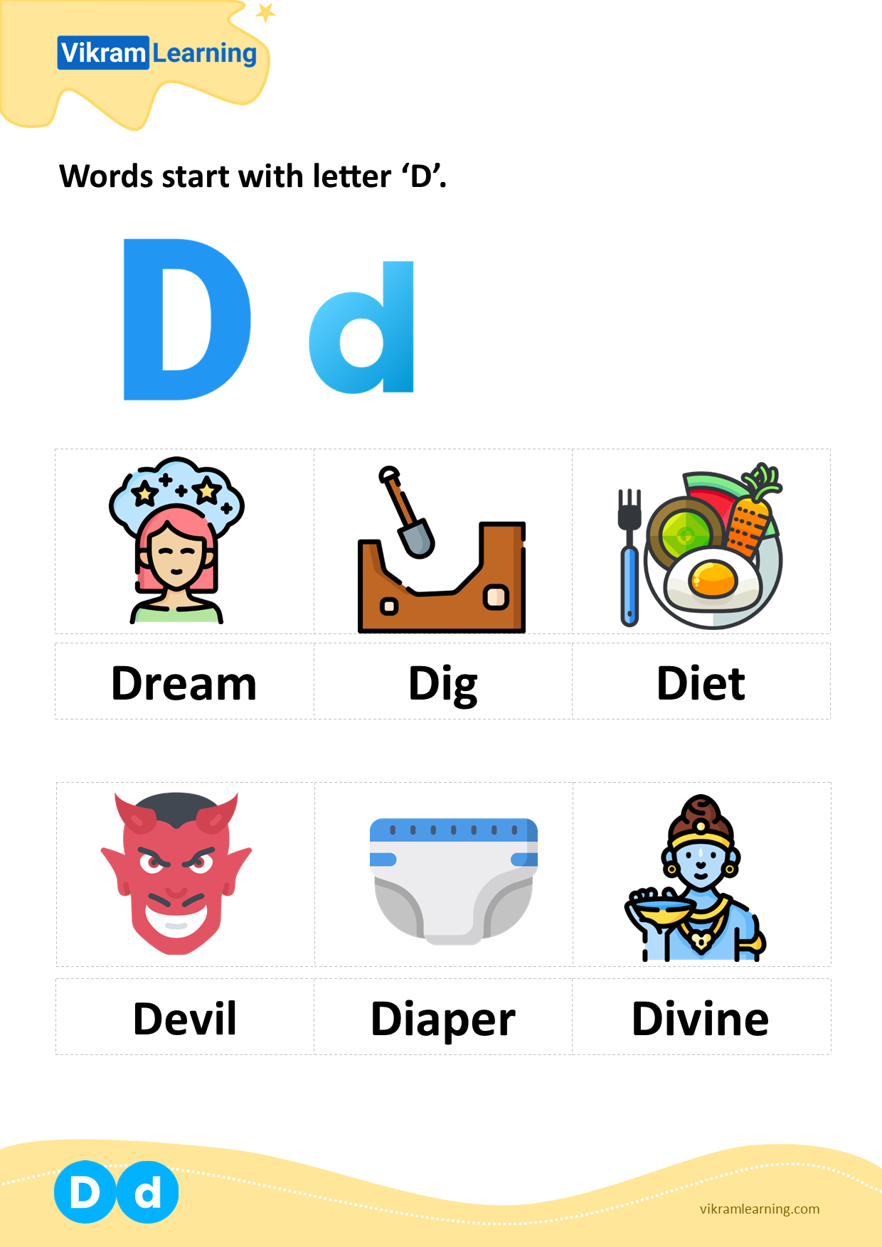 Download D Letter Words Worksheets For Free Vikramlearning