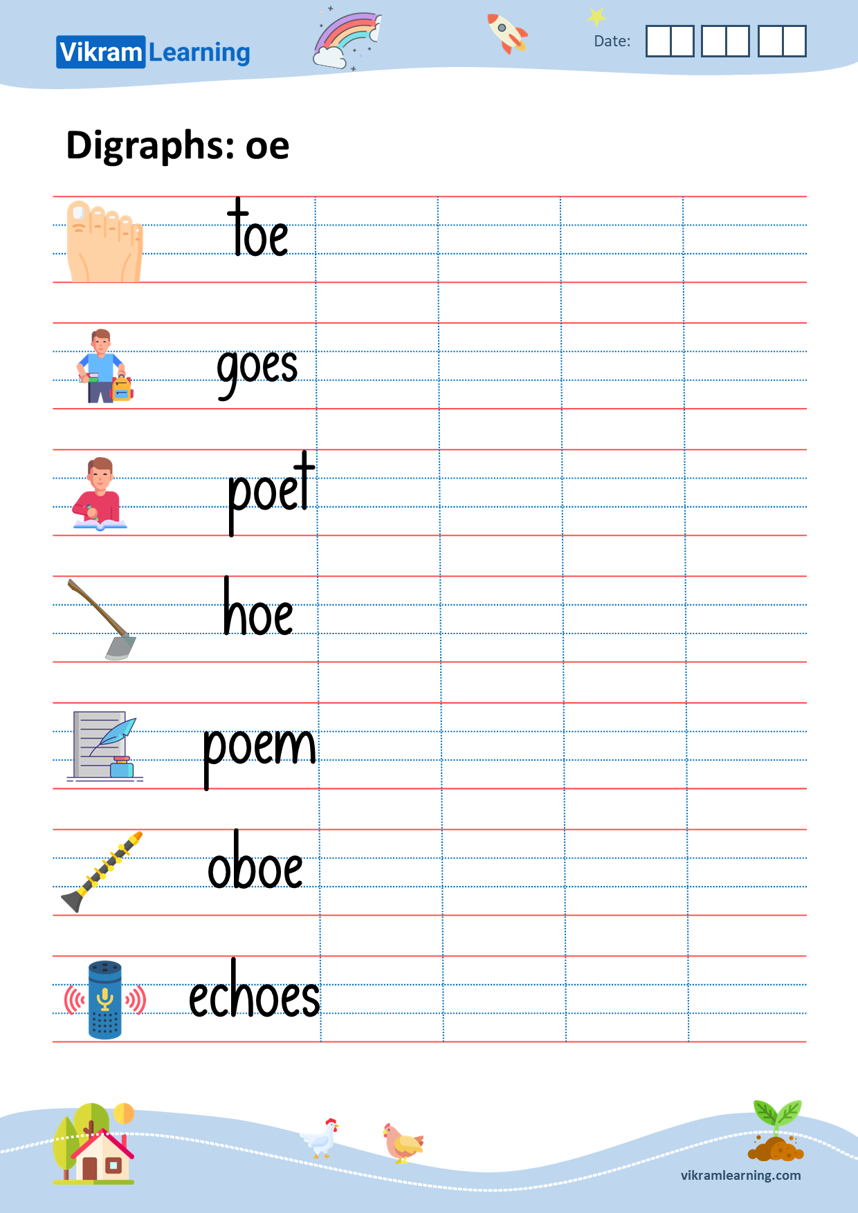 Download digraphs: oe worksheets