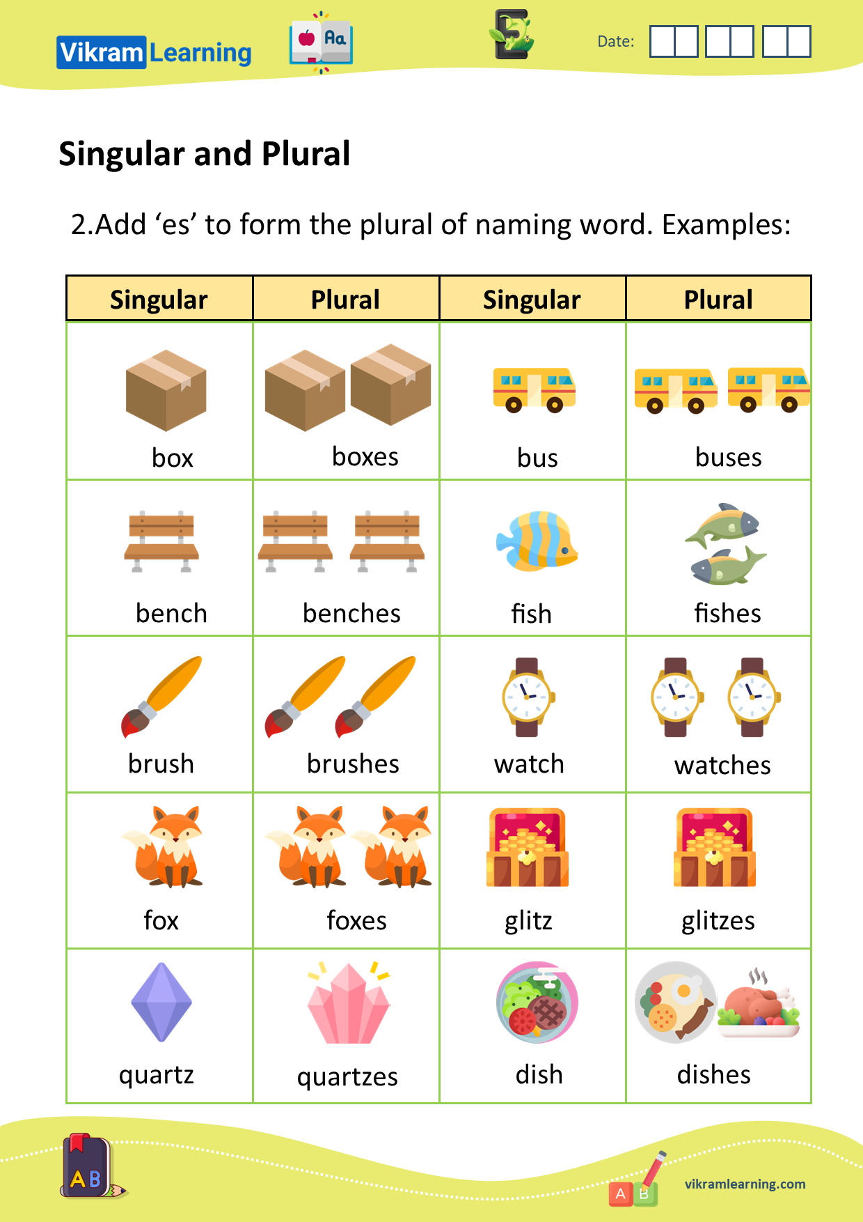 Download singular and plural worksheets