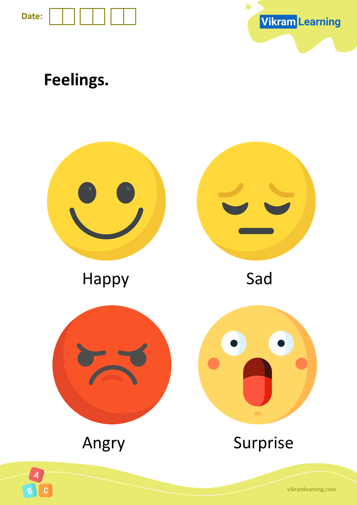 Download feelings worksheets