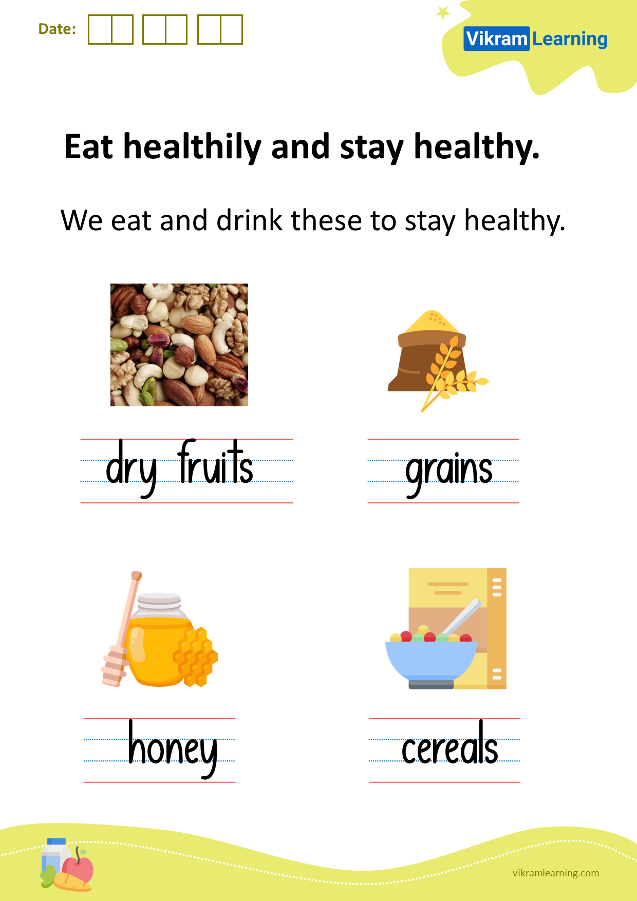 Download eat healthily and stay healthy worksheets