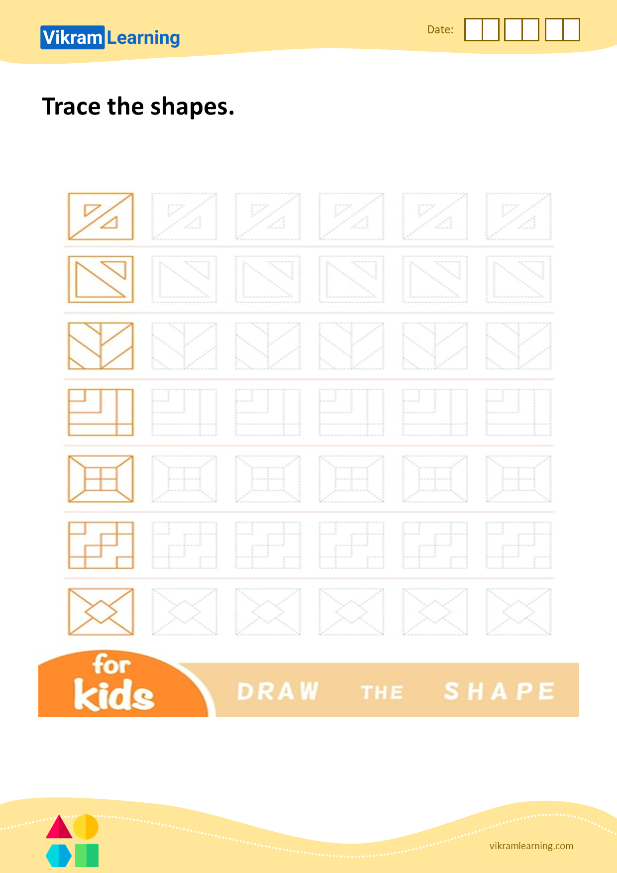 Download trace the shapes worksheets
