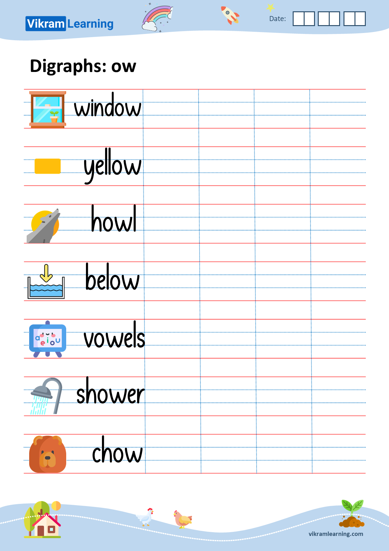 Download digraphs: ow worksheets