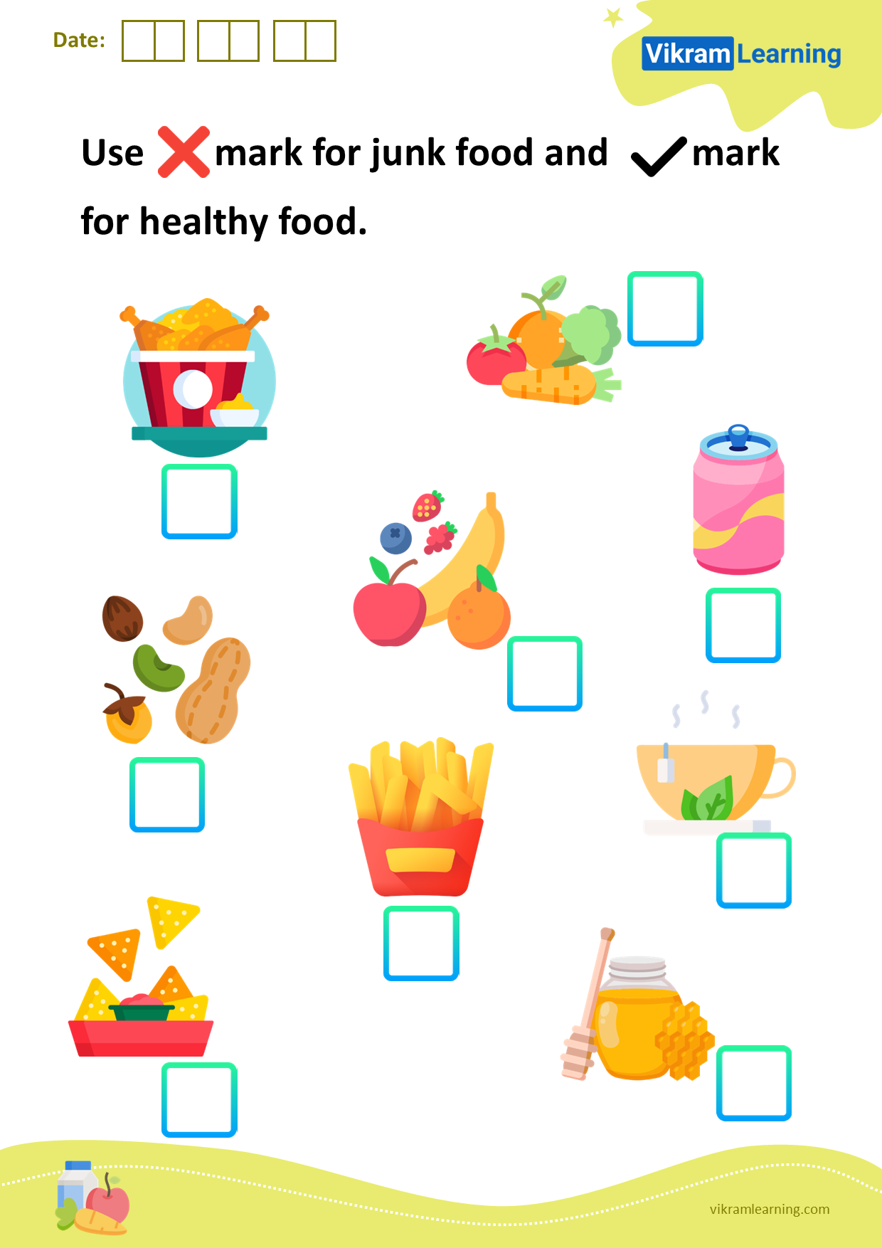 Download Use The x Mark For Junk Food And The Right Mark For Healthy 