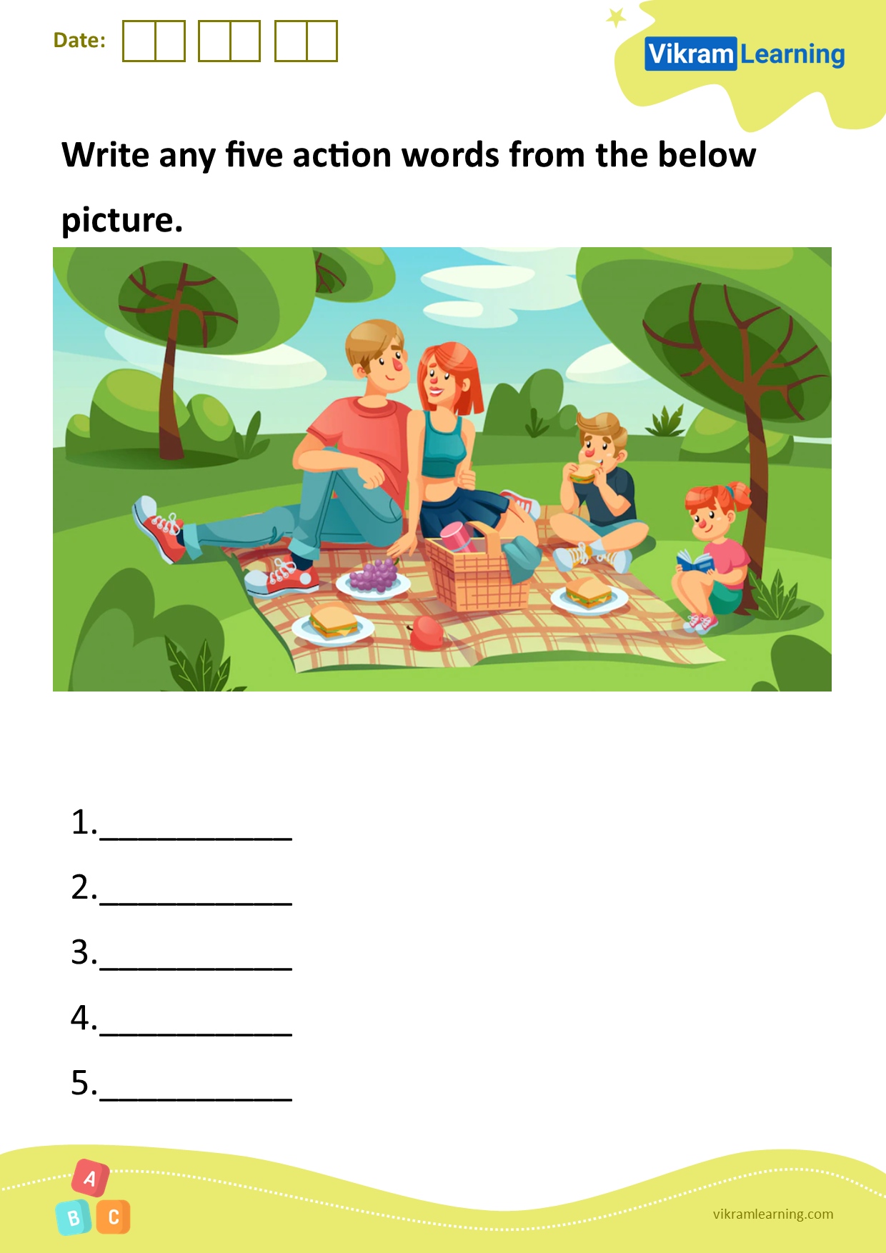 download-write-any-five-action-words-from-the-below-picture-worksheets