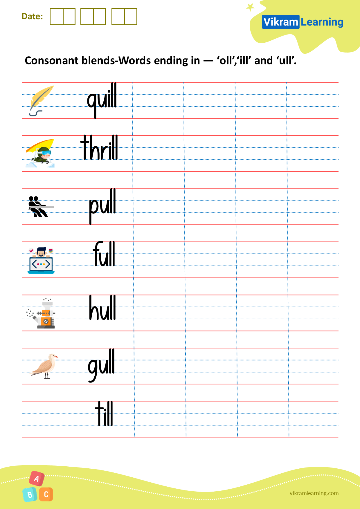 Download Words Ending In oll ill And ull Words Worksheets 