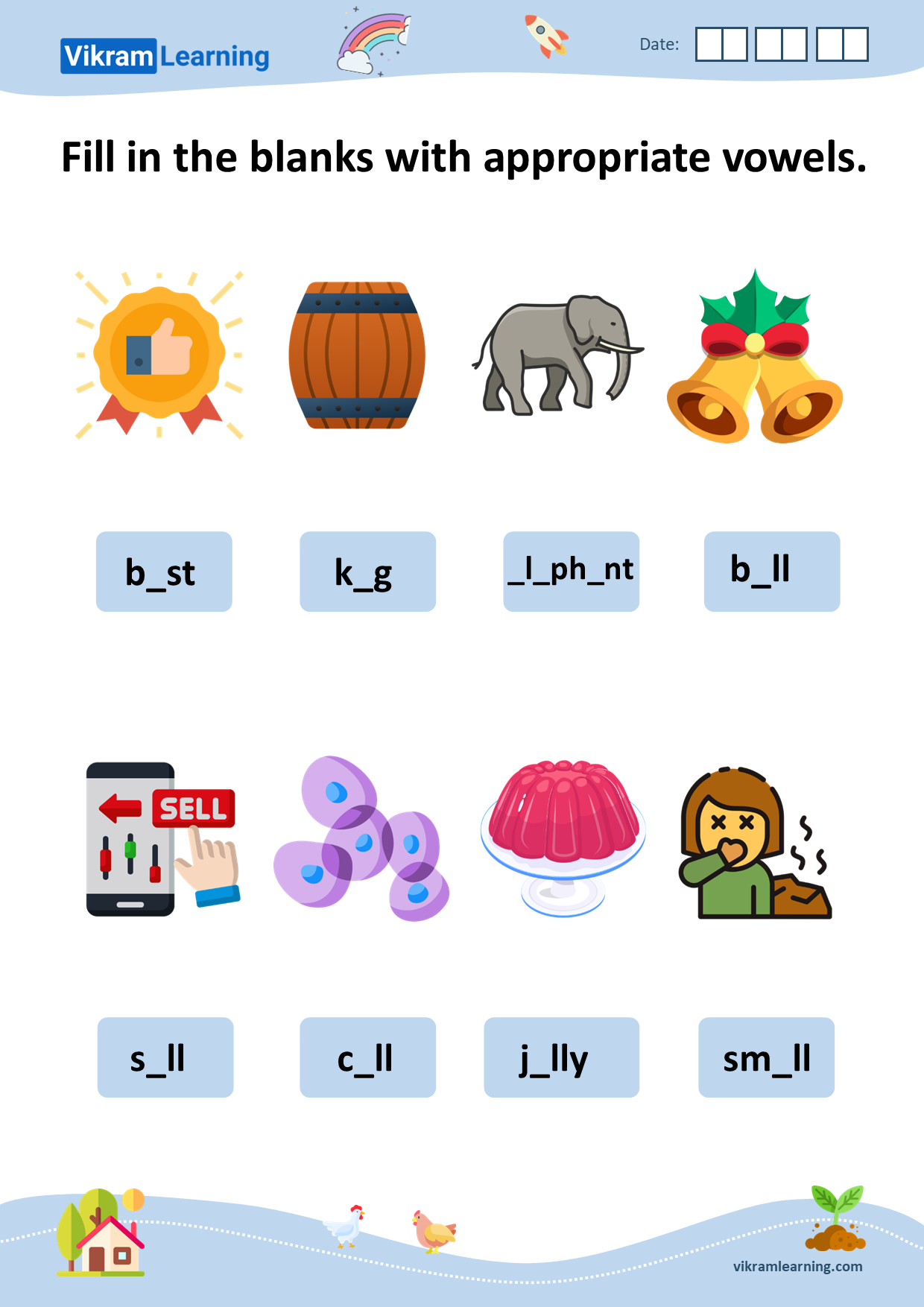 Download phonics short and long vowel sounds 'e' worksheets