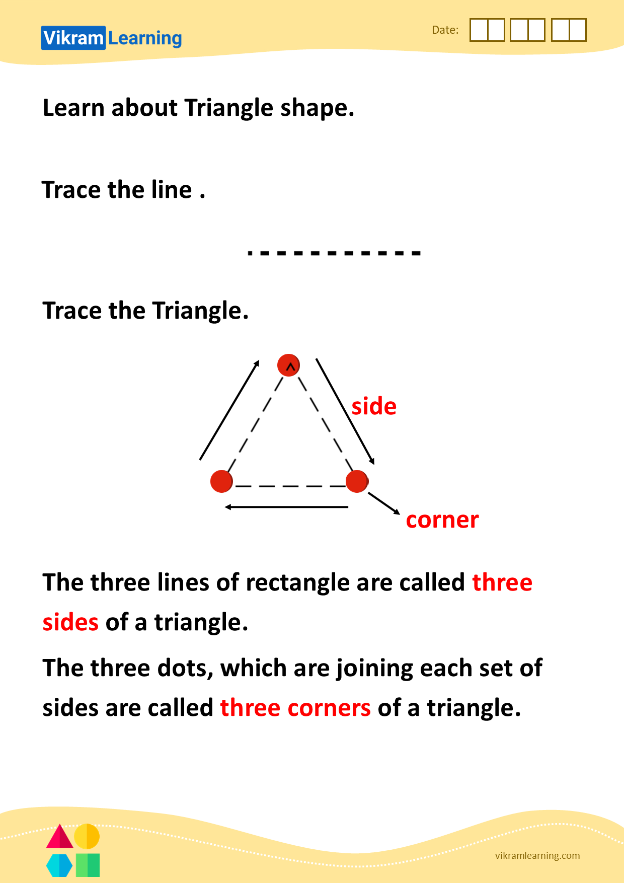 Download learn about triangle shape worksheets