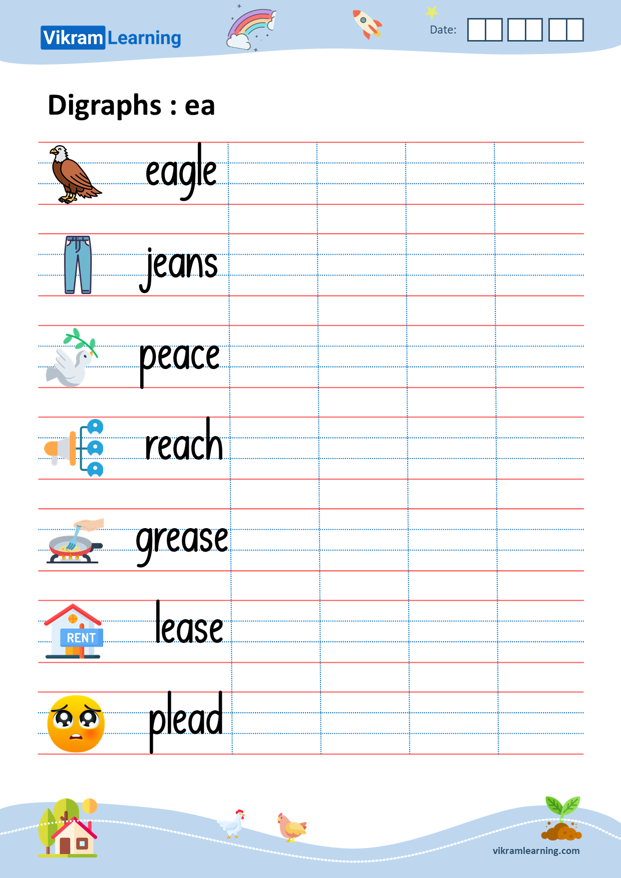 Download digraphs: ea worksheets