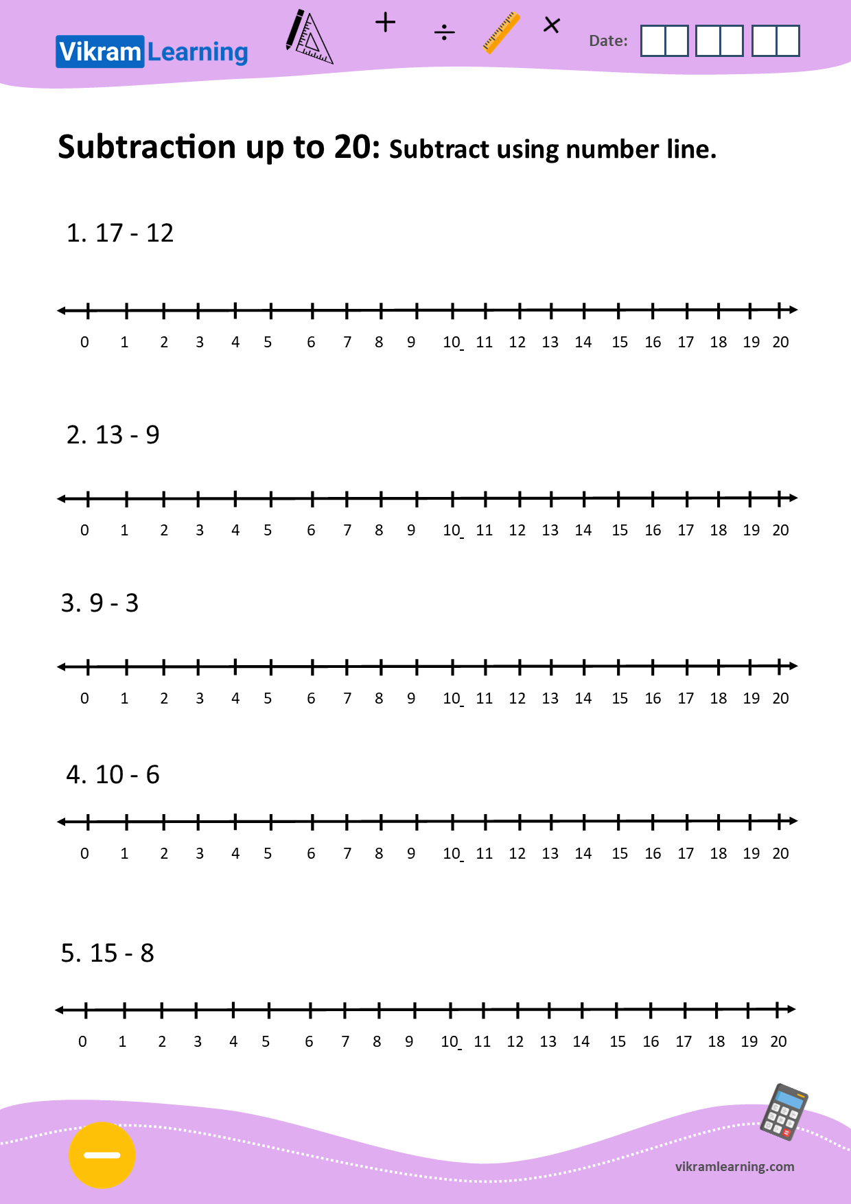 download-subtraction-using-a-number-line-worksheets-vikramlearning