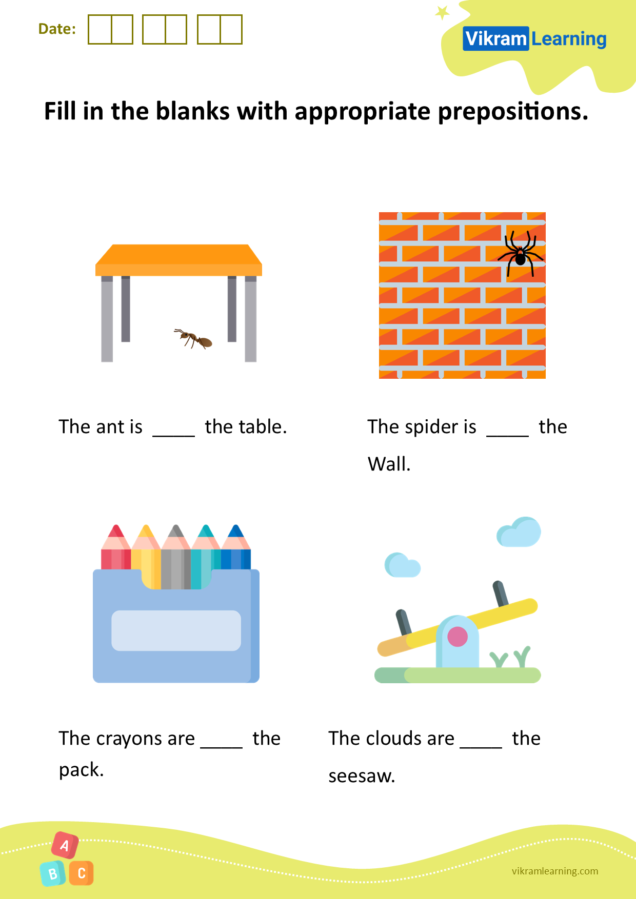 Download Fill In The Blanks With Appropriate Prepositions Worksheets 