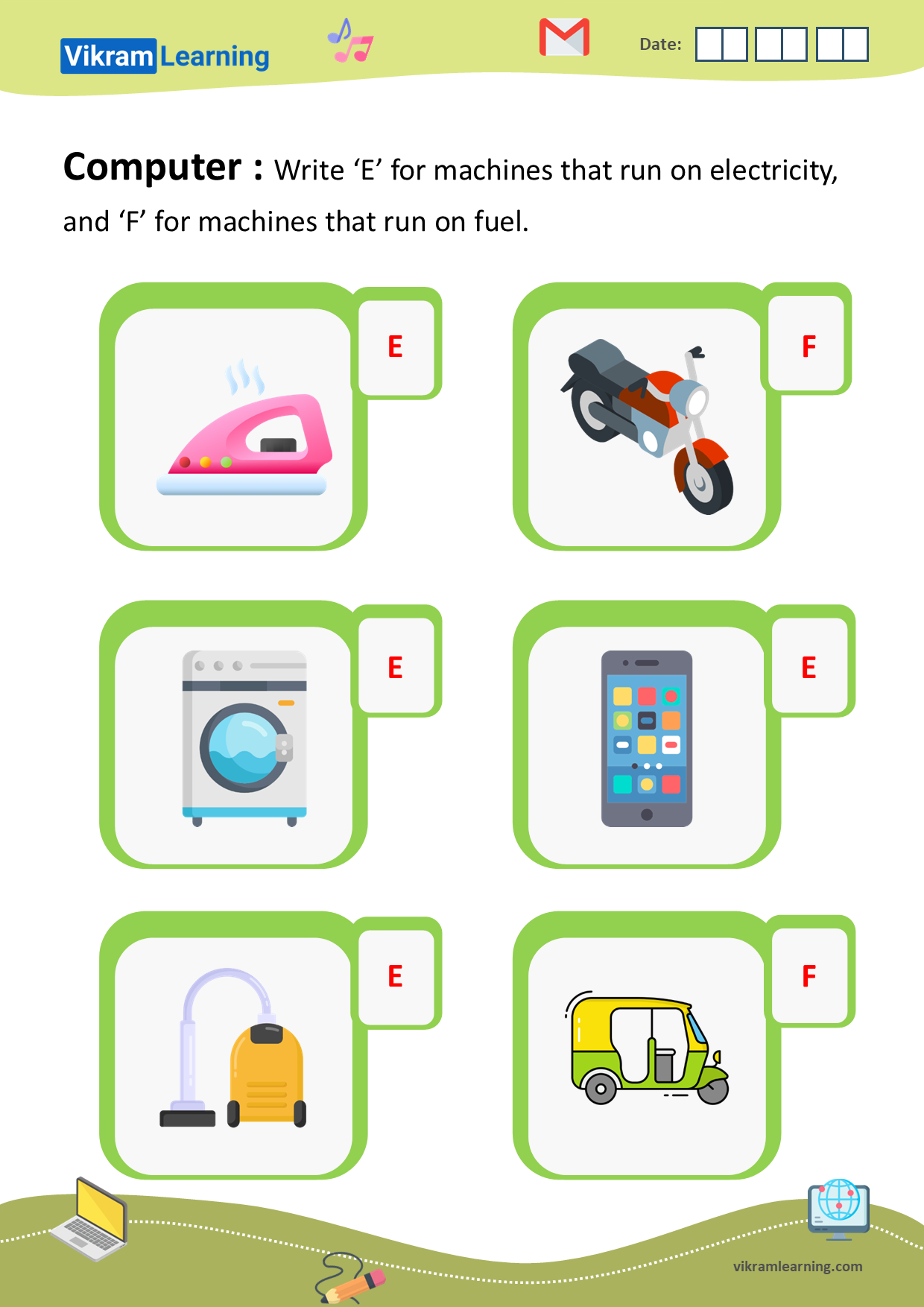 Download computer - a machine worksheets